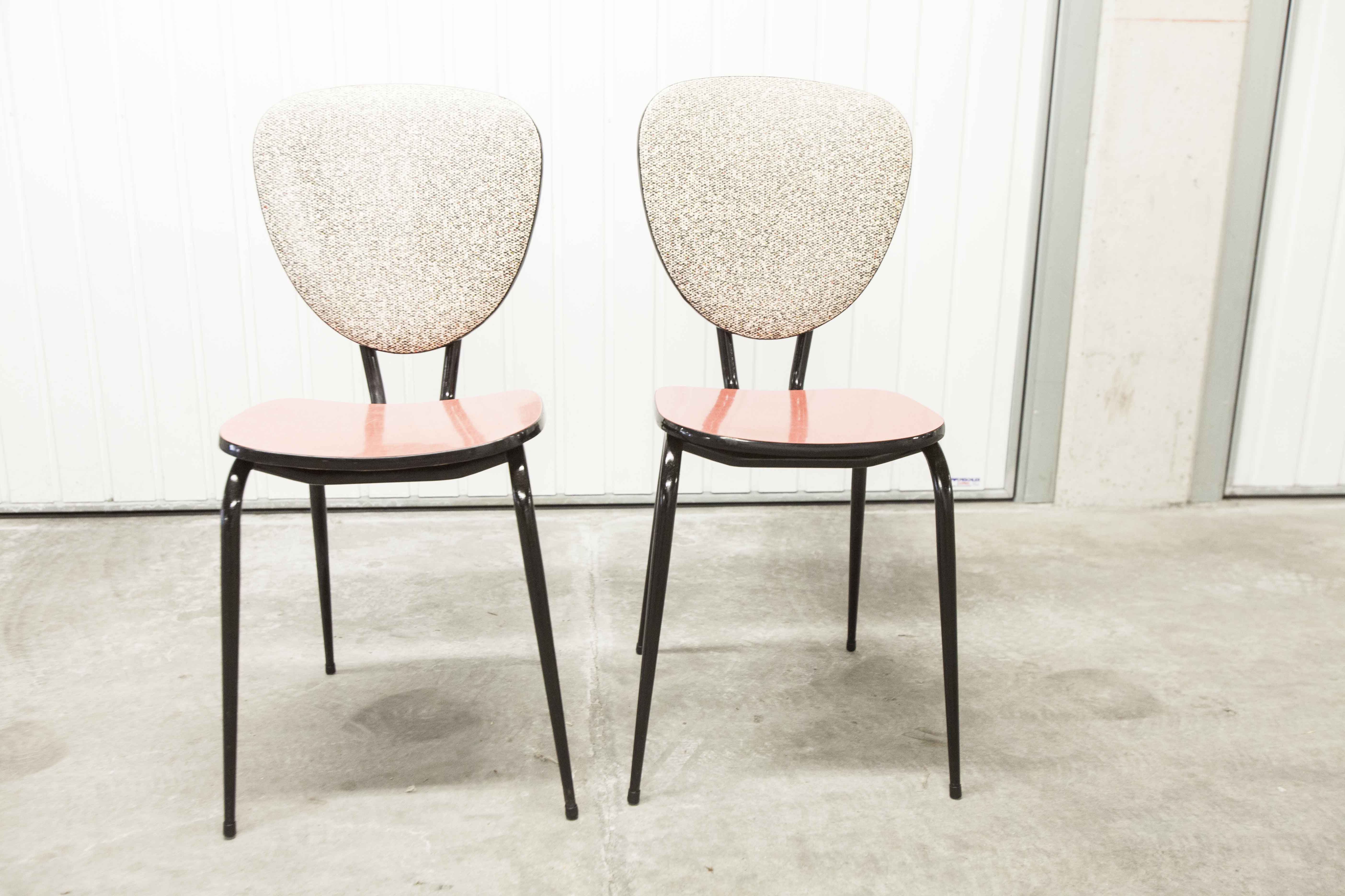 Pair of restored formica chairs 70