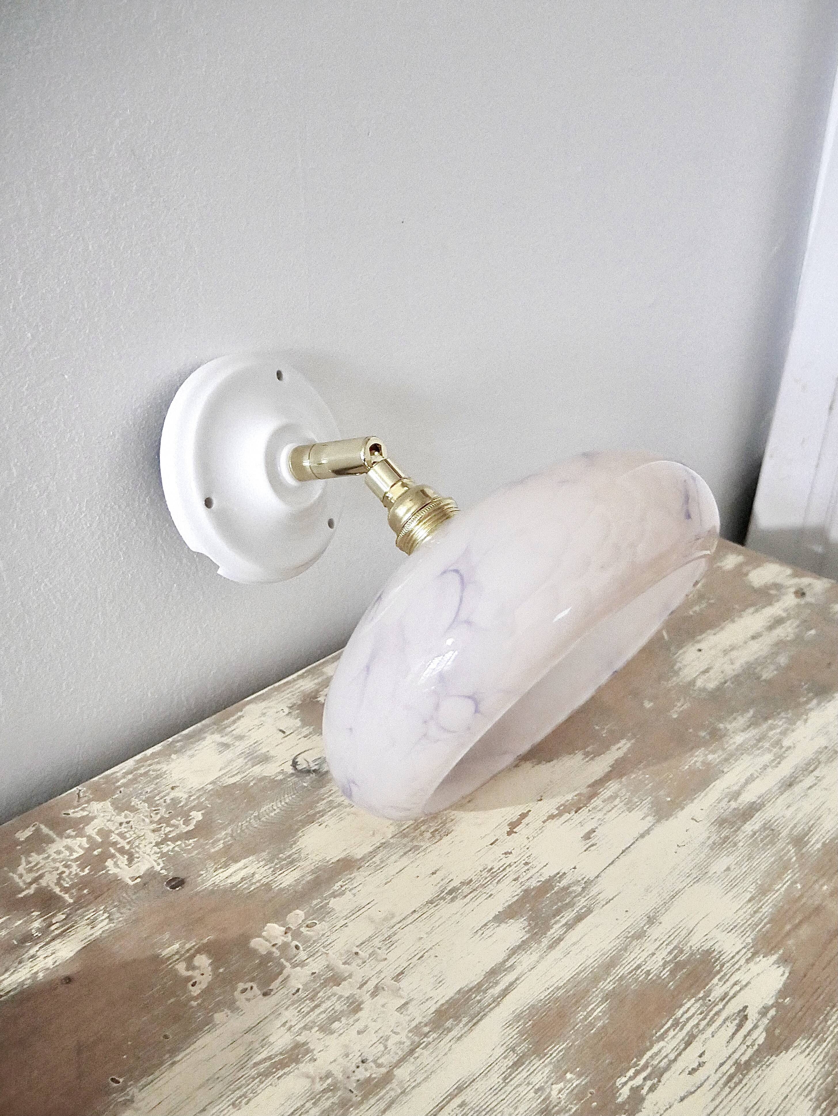 Applique en verre de Clichy rose