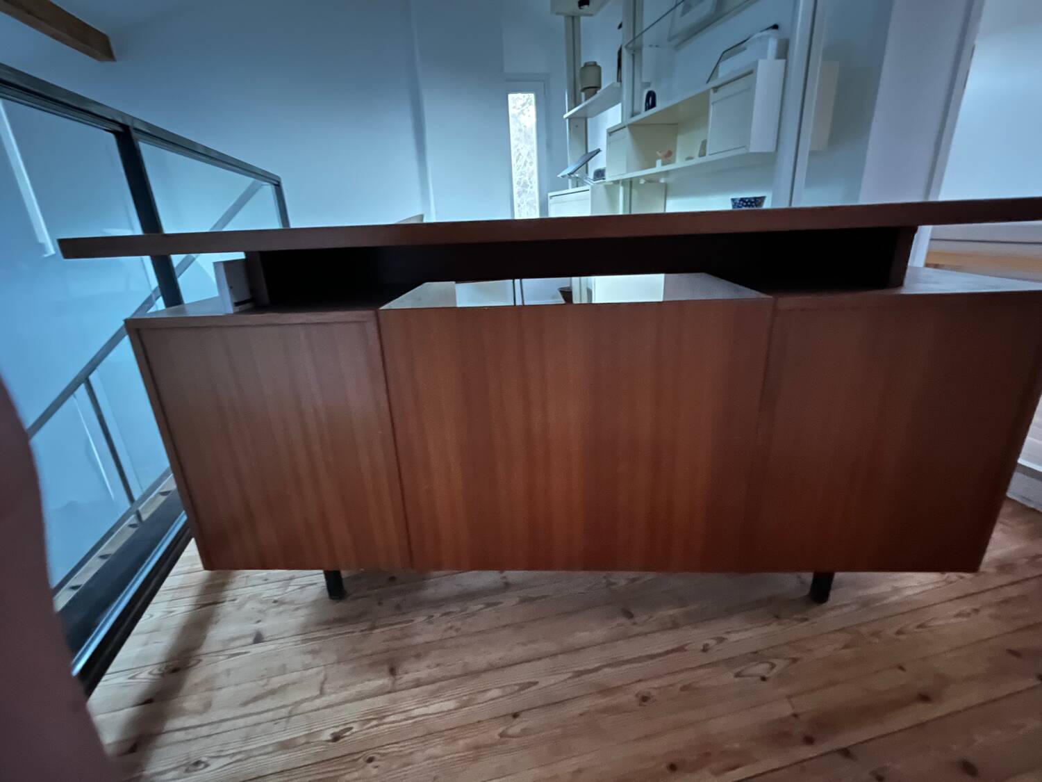 Large oak desk with double pedestal - 1950