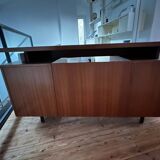 Large oak desk with double pedestal - 1950