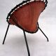 Vintage leather balloon chair, 1960s