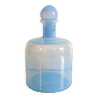Old blue opaline bottle