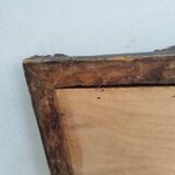 Antique Louis XVI style gilded wood mirror