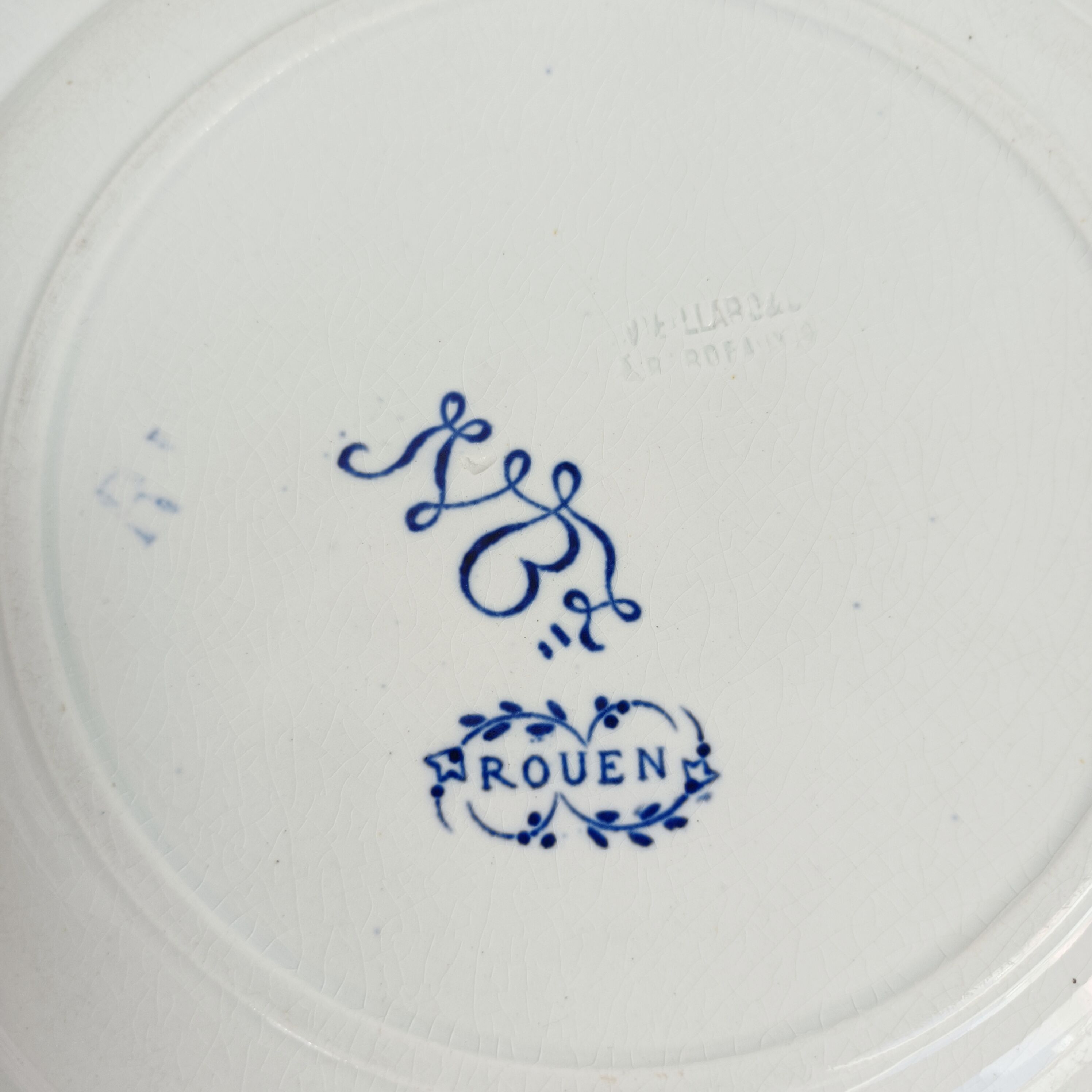 Plate Jules Vieillard Bordeaux JVB, Rouen