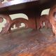 Small corner shelf in solid wood singable foldable art nouveau