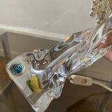Lampe de chevet torsadé en cristal de Baccarat ancien