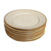 Lot de 6 assiettes à dessert céramique polonaise