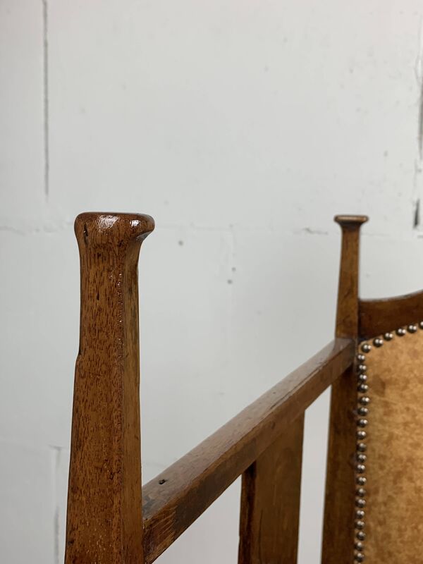 Chaise Arts and Crafts de William Birch par EG Punnett pour Liberty & Co. vers 1900