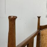 Chaise Arts and Crafts de William Birch par EG Punnett pour Liberty & Co. vers 1900