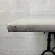 Set of two bistro tables in marble and wrought iron