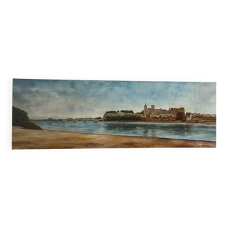 The Avignon Bridge, signed L. Baudoin, 1971