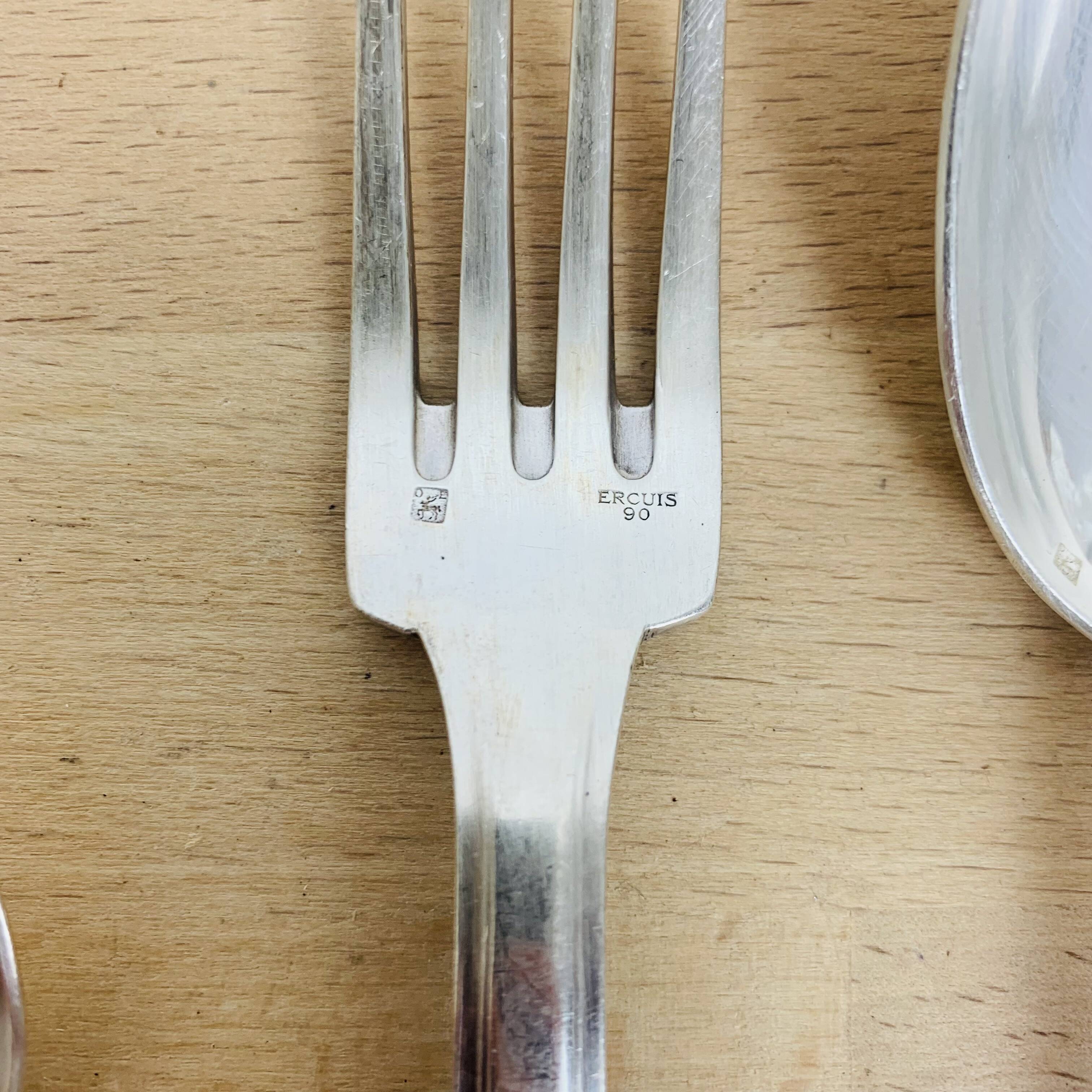 Ercuis cutlery set Cambodia model silver metal