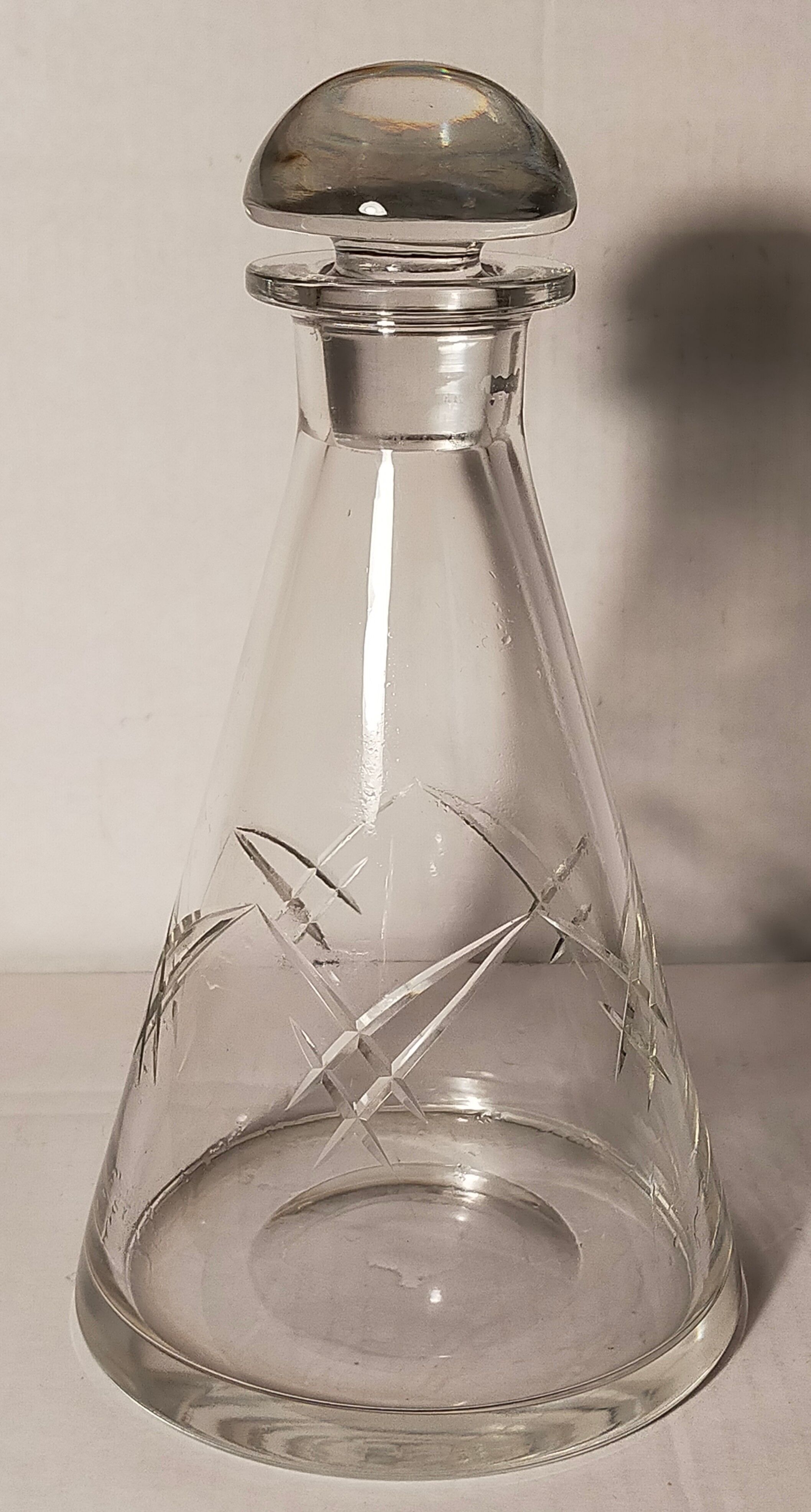 Art-Deco crystal decanter early twentieth century