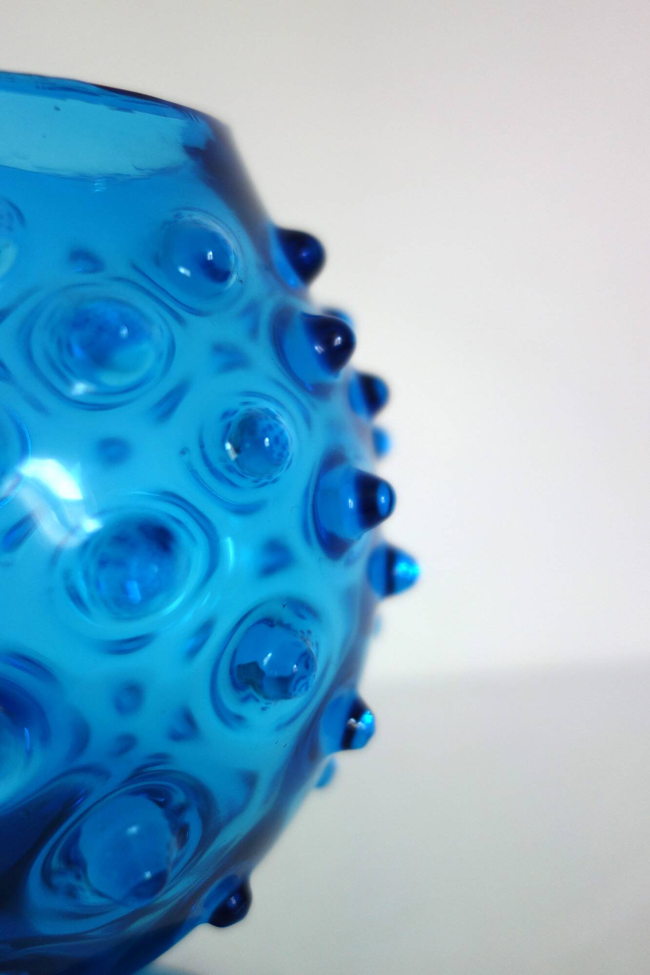 Vintage cobalt blue Empoli glass vase