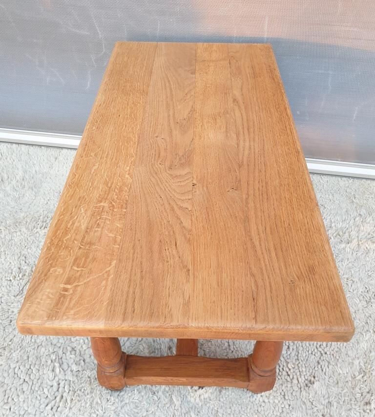 Coffee table with balusters in the manner of farmhouse tables