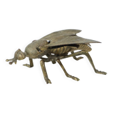 Cendrier vintage en forme de mouche en cuivre plaqué, Italie, années 1960