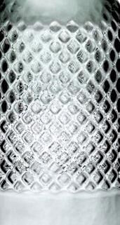 Vase en verre gris à relief 28cm