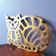 Brass cat trivet 1970