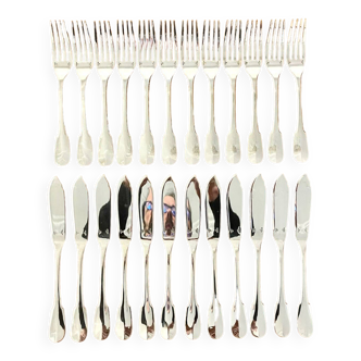 Christofle cluny 12 fish cutlery (24 pieces) near new condition