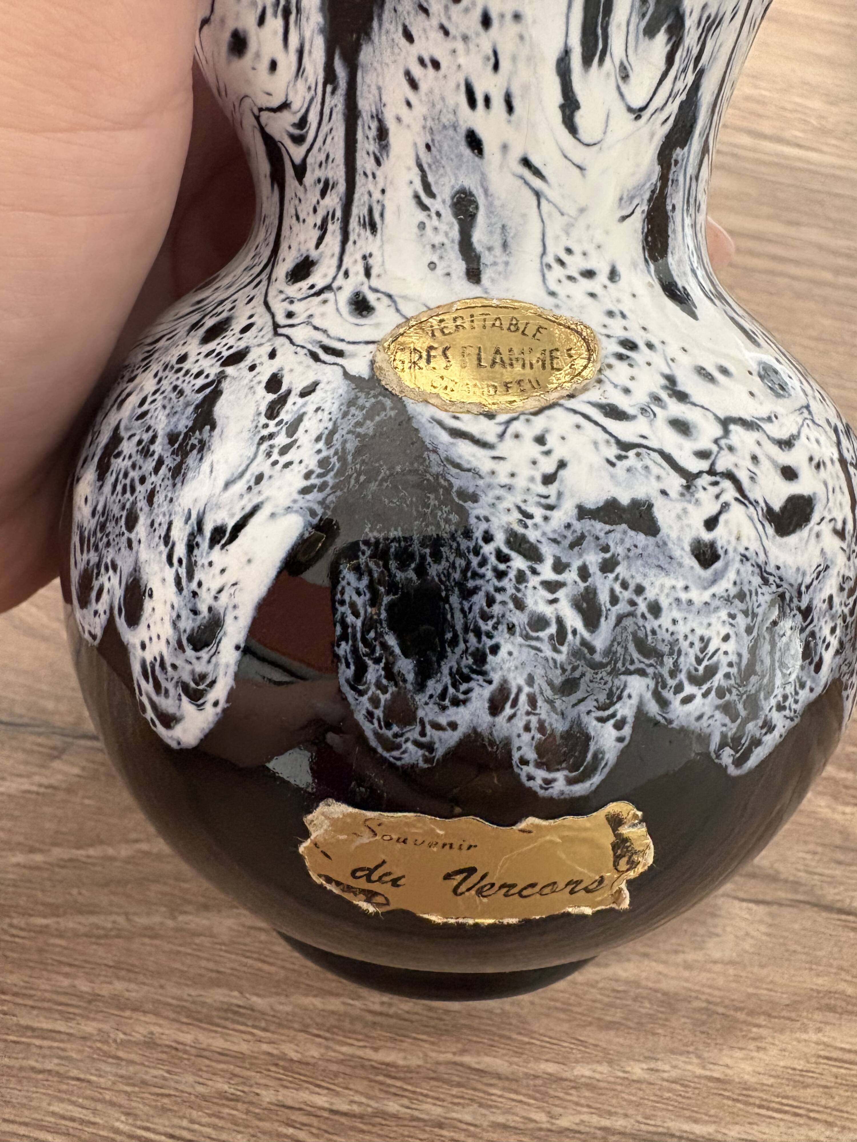 Carafe pichet grès flammé - souvenir du Vercors