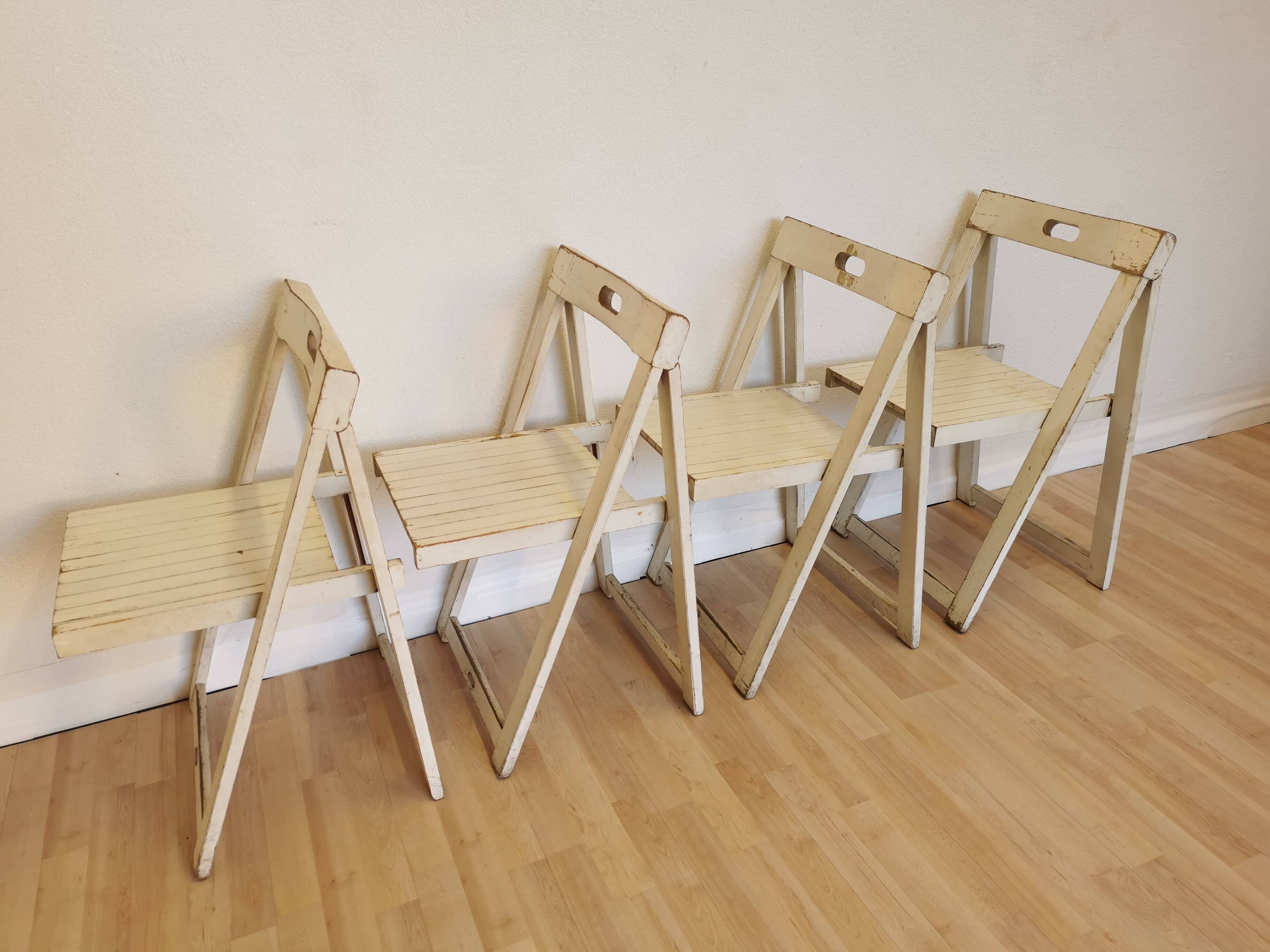 Set of 4 Vintage Trieste Folding Chairs by Aldo Jacober, 1970s