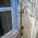 Vintage 1900 brass candlestick with adjustable turn off