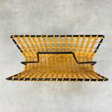 Magazine holder 50s rattan and metal