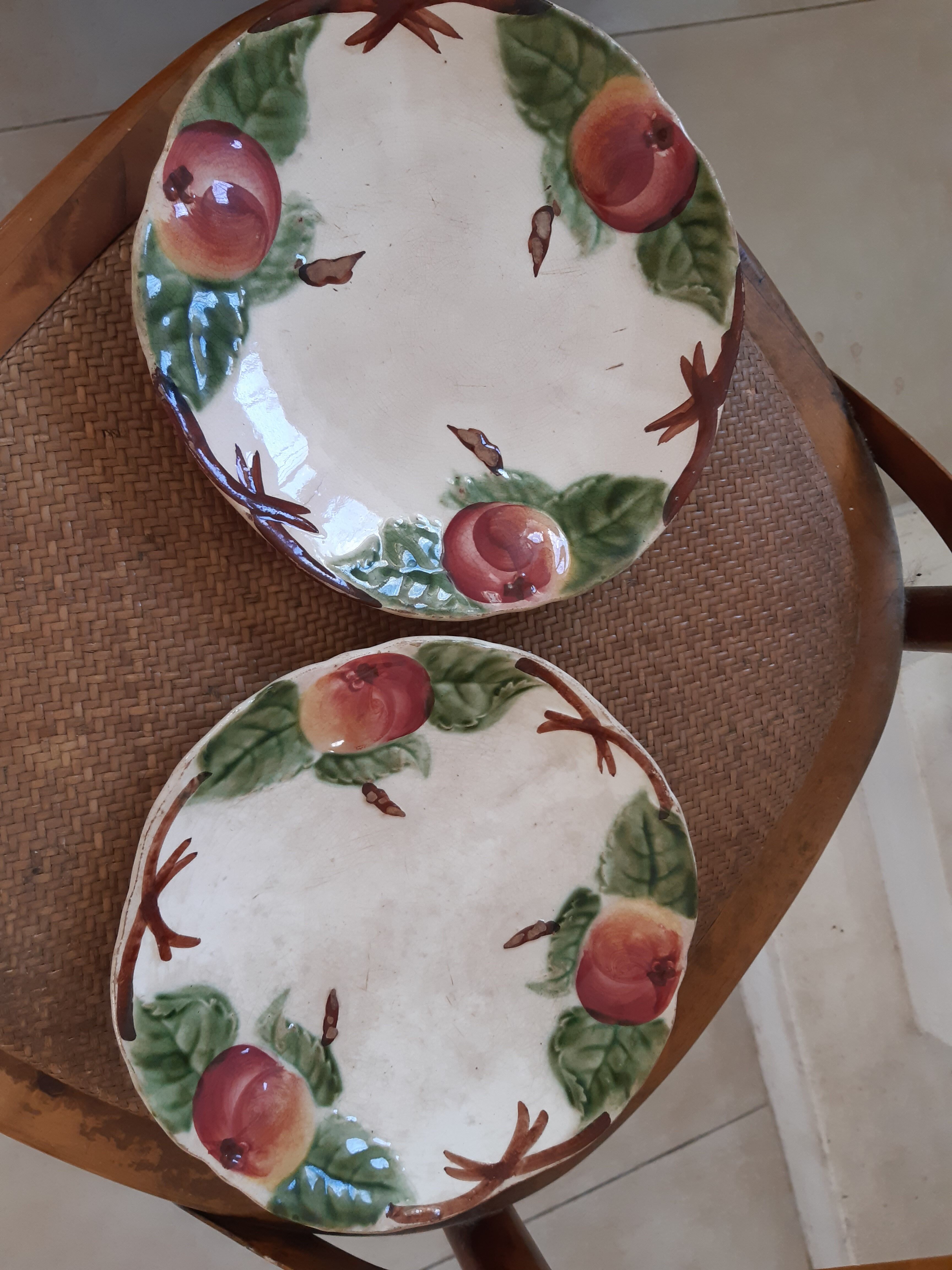 Pair of plates dabbling