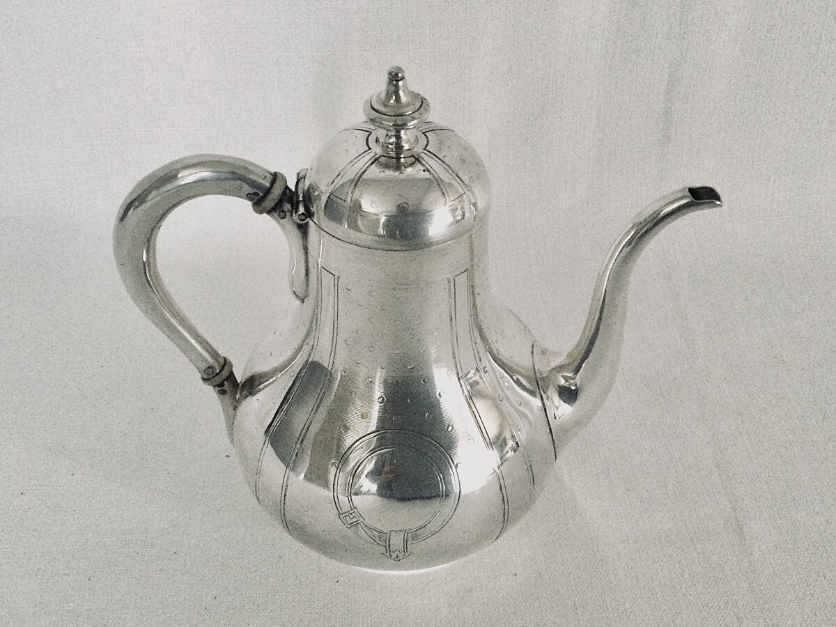 Solid silver teapot Emile Hugo