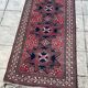 Tapis Lesghi vintage laine fait main – motifs géométriques étoile –Turquie