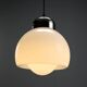 Vintage glass and metal pendant light design Italy 1960s-1970s