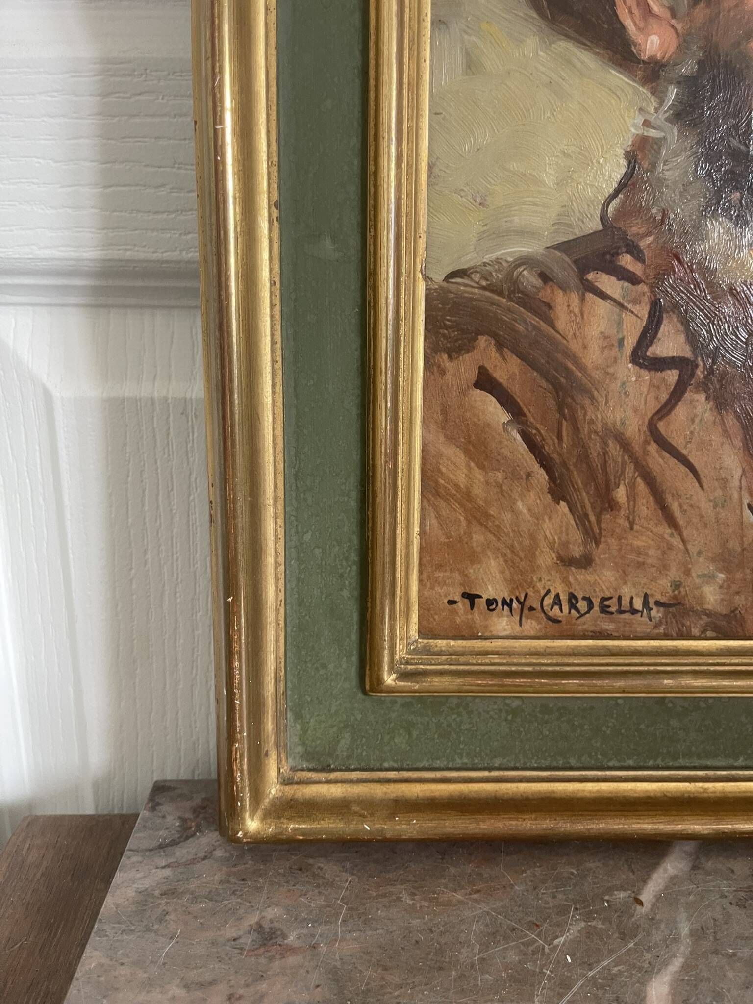 Old Oil Painting Portrait of an Old Man Signed CARDELLA