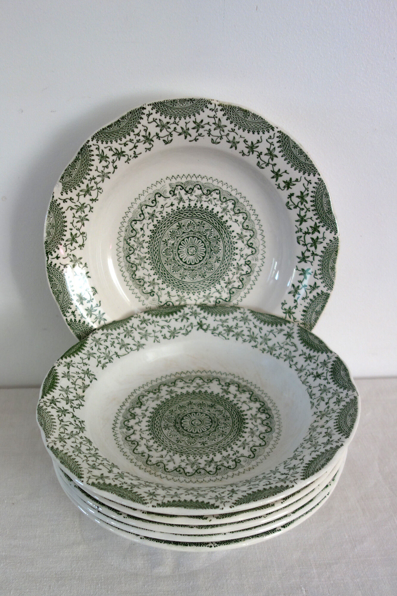7 deep plates Fine Ware earthenware