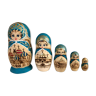 5 poupées russes Matriochka vintage