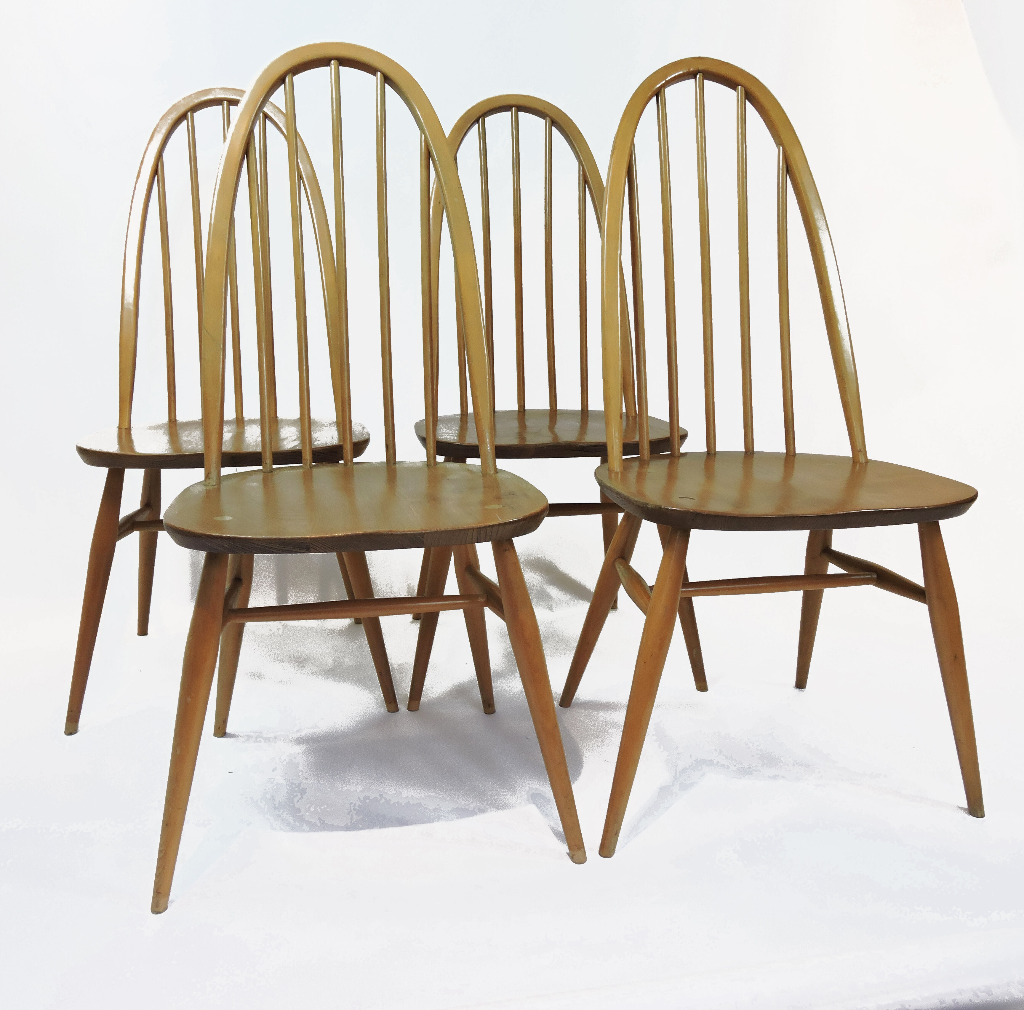 Ensemble de 4 chaises de salle à manger de Lucian Ercolani, des années 1960