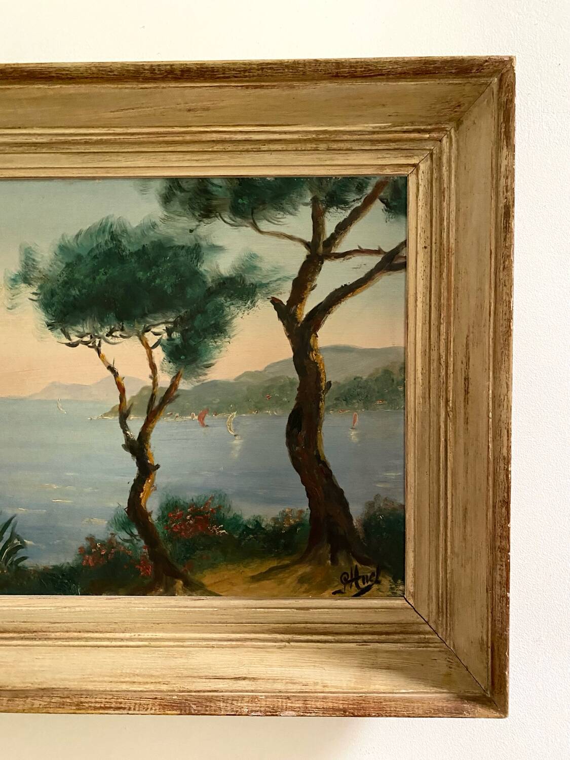Antique oil painting from the first half of the 20th century