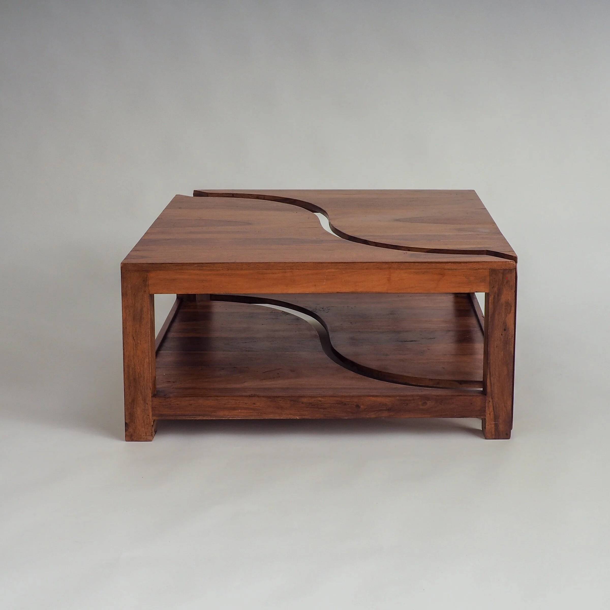 Wooden Yin Yang style coffee table