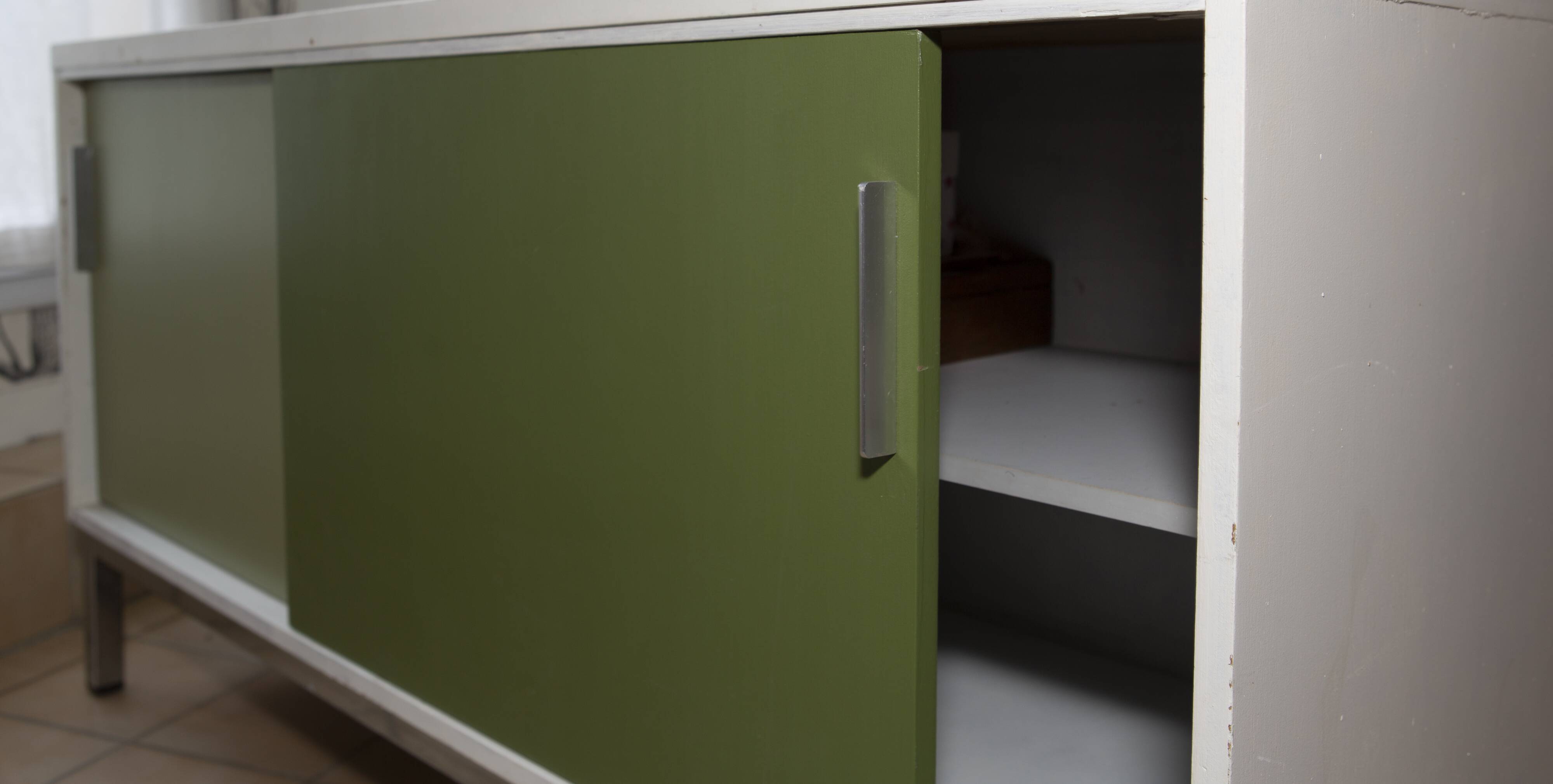 Enfilade revisitée en 2 verts