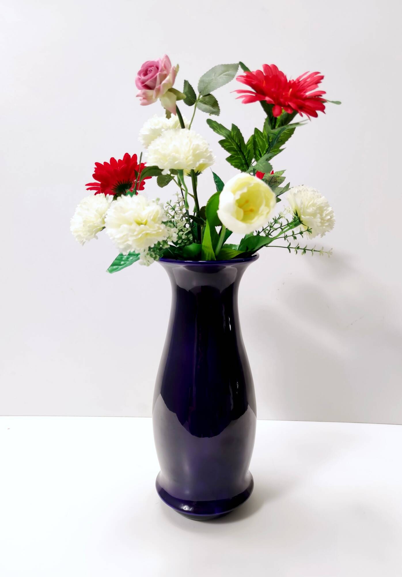 Blue Lacquered Ceramic Vase by Lavenia Ascribable to Guido Andlovitz, Italy