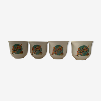 Multicolored floral cups