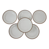 6 assiettes plates porcelaine blanche