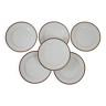 6 white porcelain dinner plates