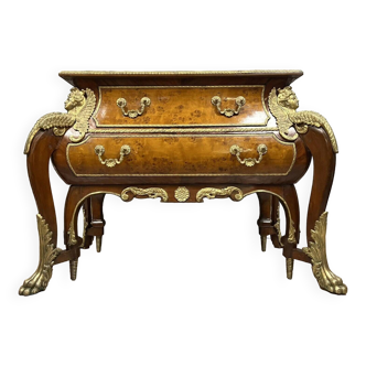 According to André Charles Boulle: old reproduction (mid-20th century) of the eight-legged chest of drawers
