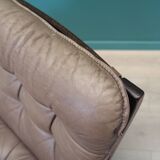 Leather armchair, Danish design, 1960s, manufactured by Genega Møbler