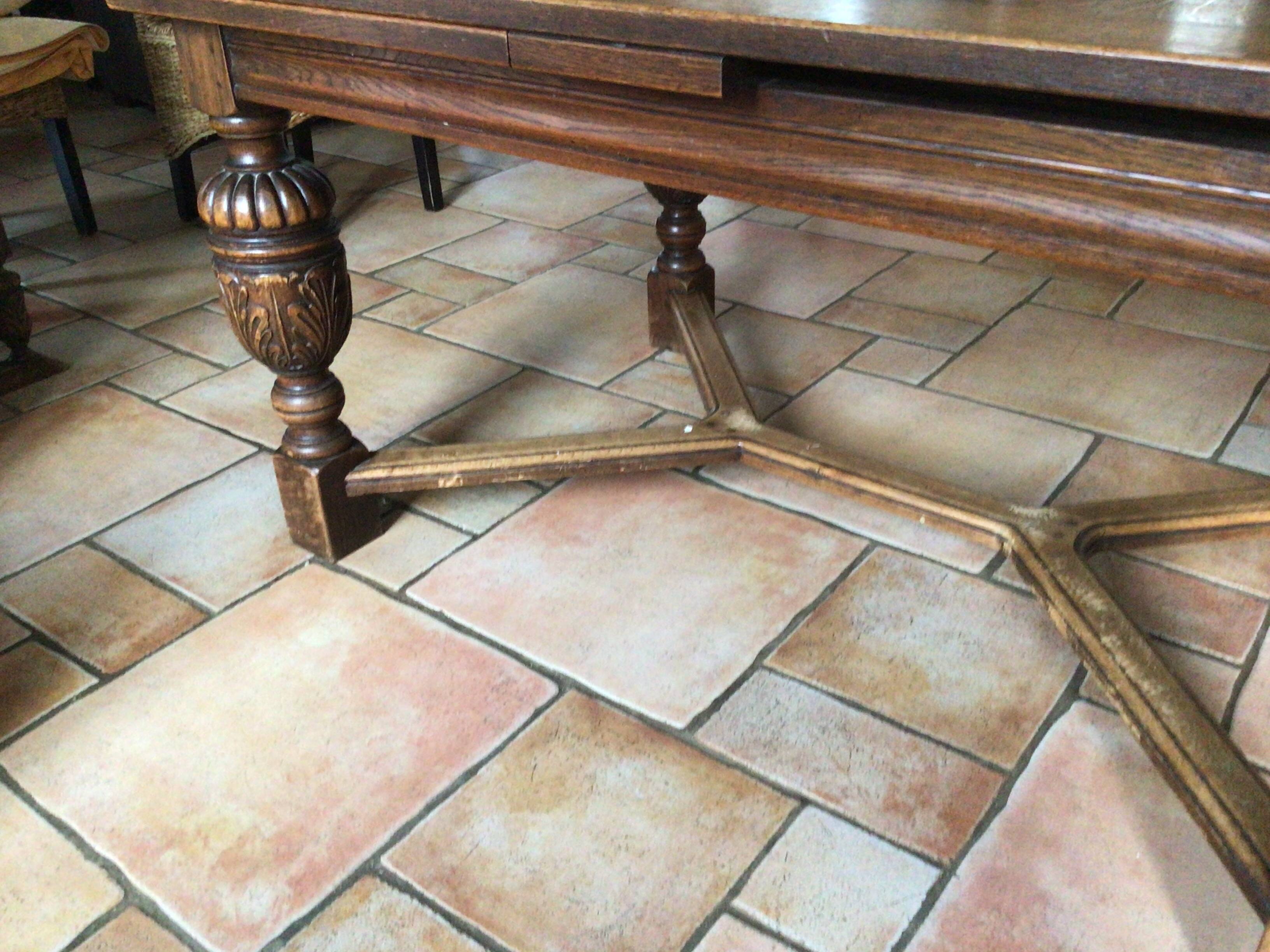 Inlaid table, 2 Henri II extensions