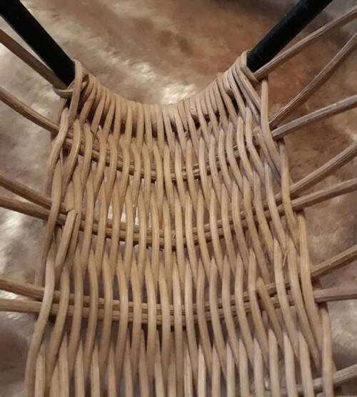 1970s rattan magazine rack