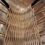 1970s rattan magazine rack