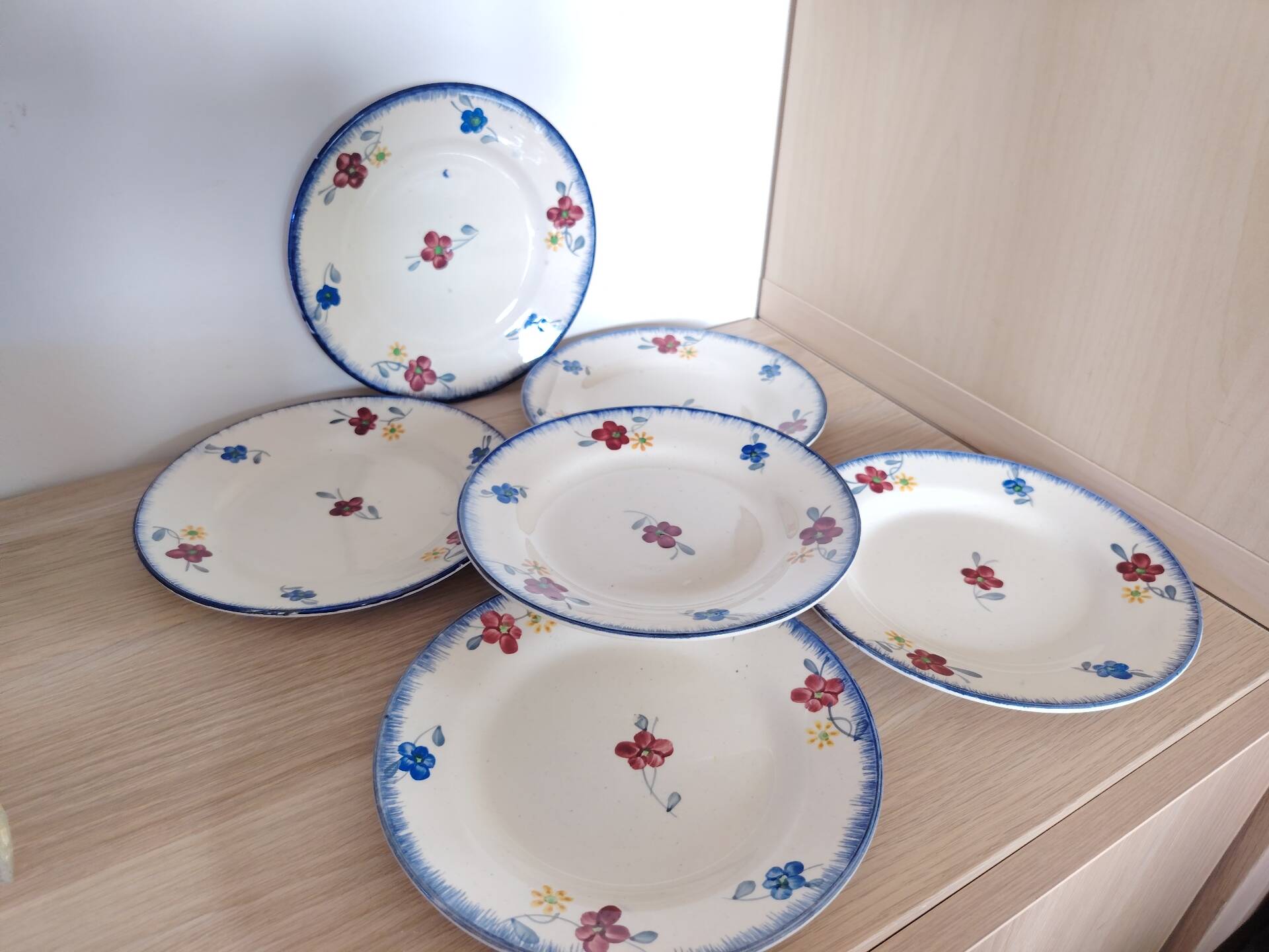 6 dessert plates Mary-Lou Digoin Sarreguemines