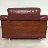 Fauteuil cuir design, années 60