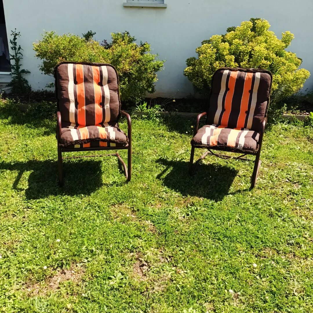 Vintage garden armchairs